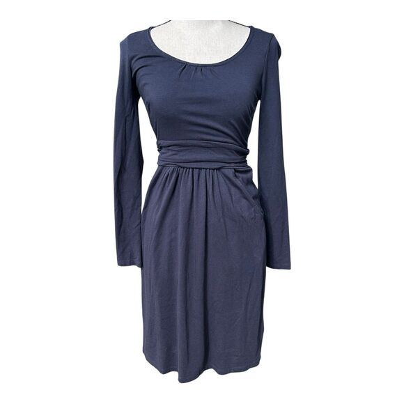 Boden Navy Blue Abigail Jersey Dress Long Sleeve US 2 UK 6 - Picture 1 of 5